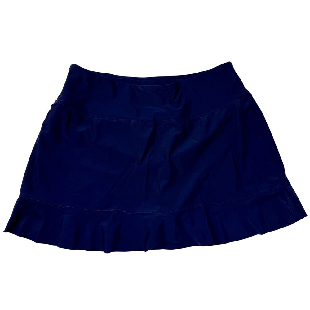 Soothfeel Navy Blue Ruffle Skirt‎ Athletic Tennis Golf Athleisure XL
